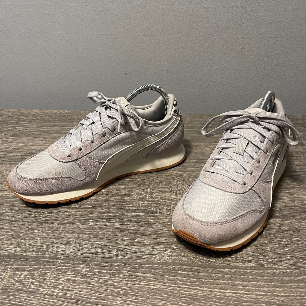 Puma SR Siege Shoes Womens 8 White Gray Casual Sneakers Animal Print 400346-01